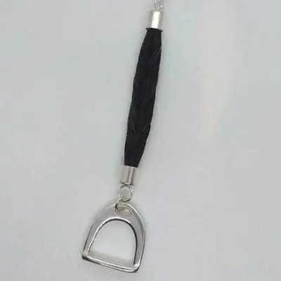 Bijou de sac en crin de cheval "Étrier" 2