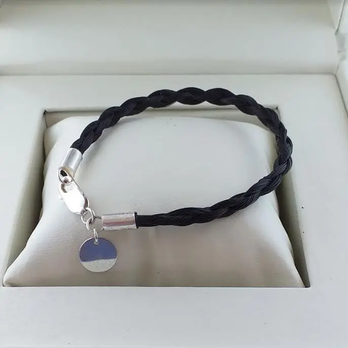 Bracelet en crin de cheval "Médaille"