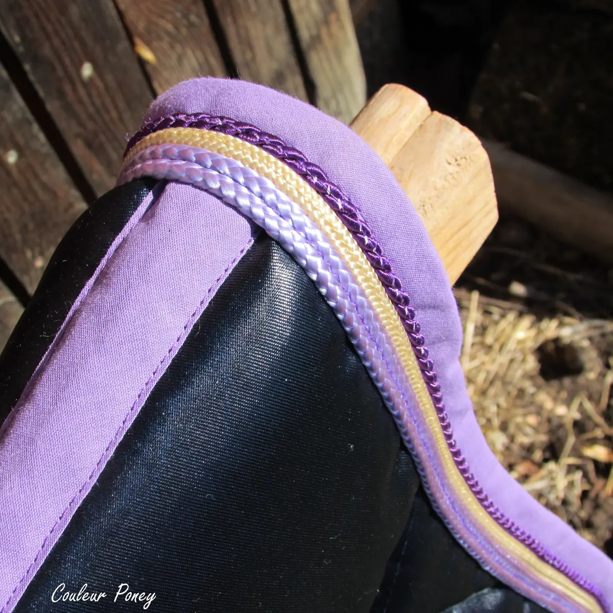Mauve dressage saddle pad 2