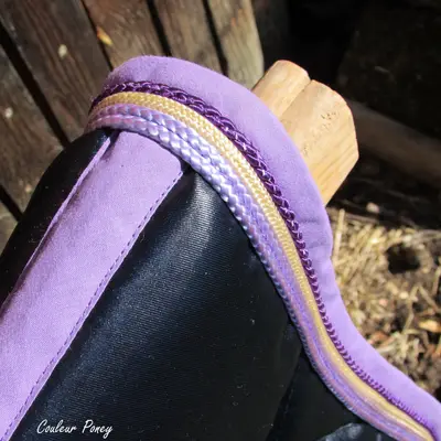 Mauve dressage saddle pad 2