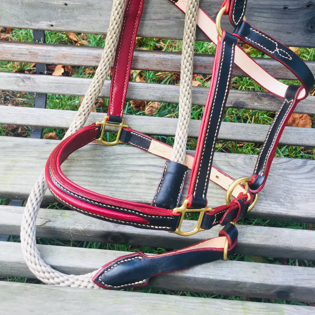 Elegance Black & Hermès Red halter