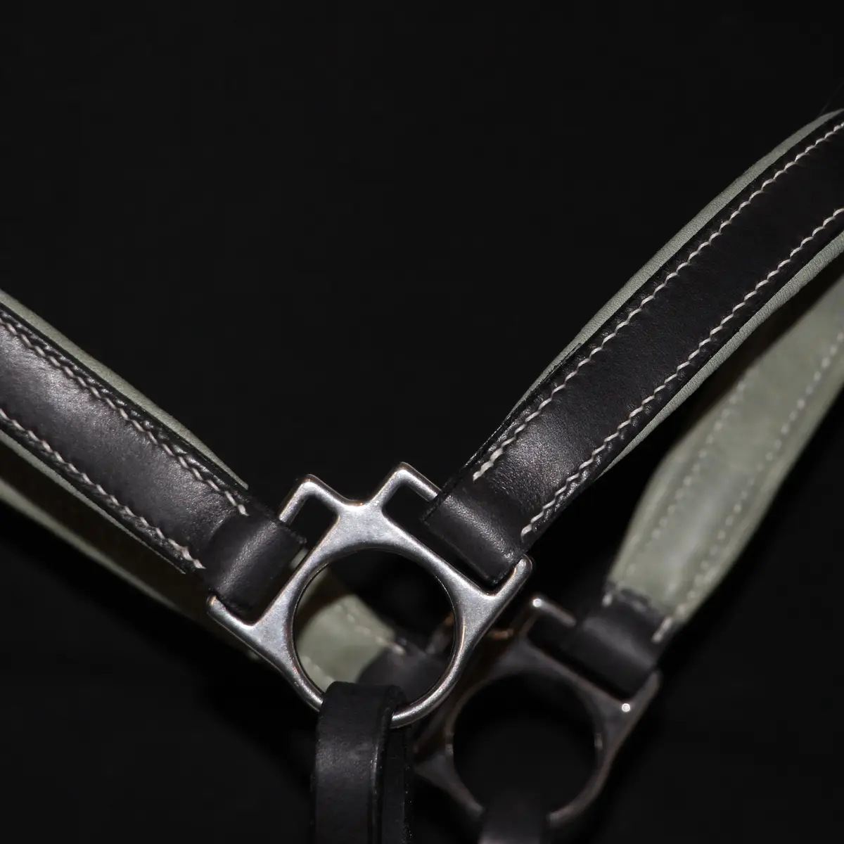 Classic leather halter with calfskin and foam lining 4