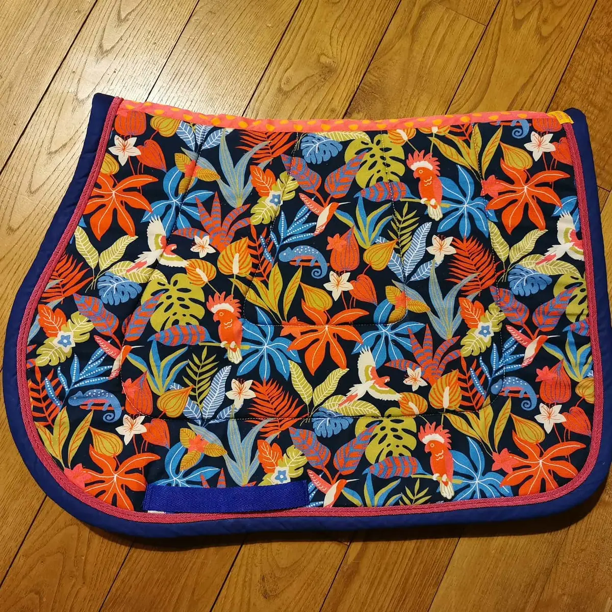 Hand-made saddle pad.