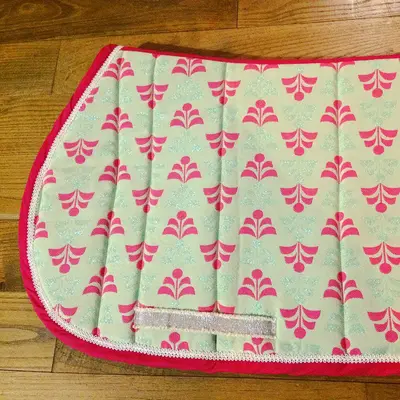 Hand-made saddle pad. 4