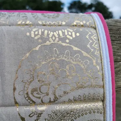 Hand-made saddle pad. 6