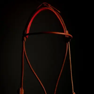 Round-stitched outdoor snaffle bridle 2
