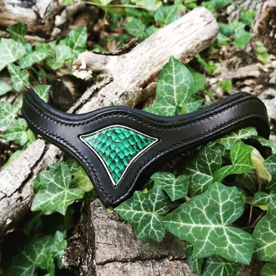 Luxury salmon leather browband 3