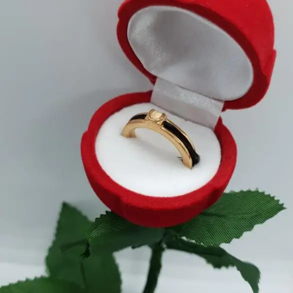 Vermeil ring featuring your horse's hair 1