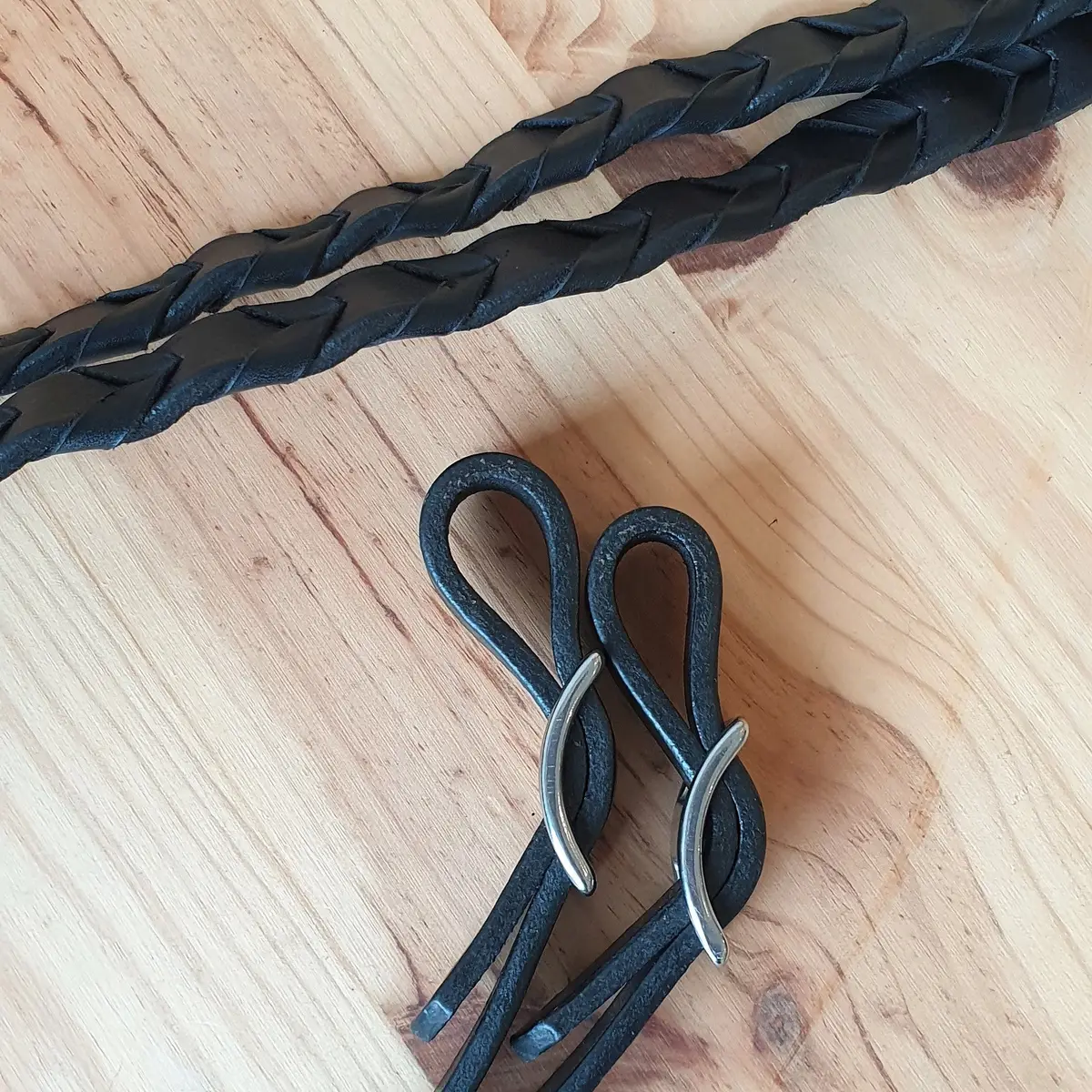 Hand-made braided reins 2