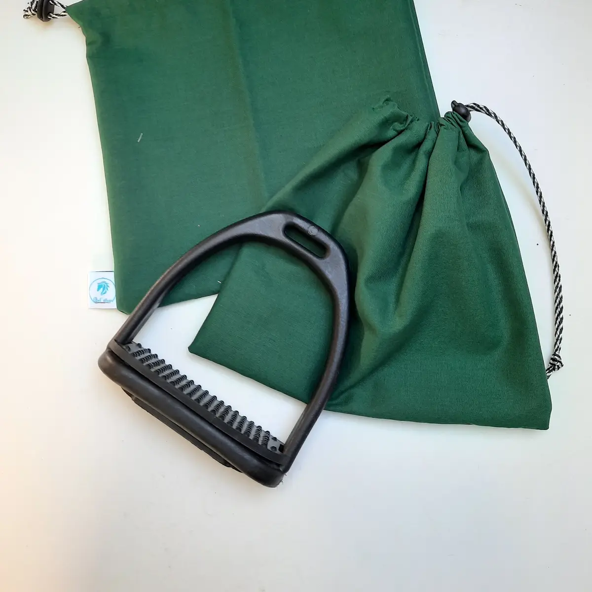 Pine green stirrup bags/covers