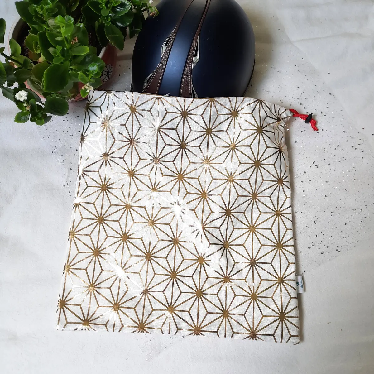 Gold stars helmet bag