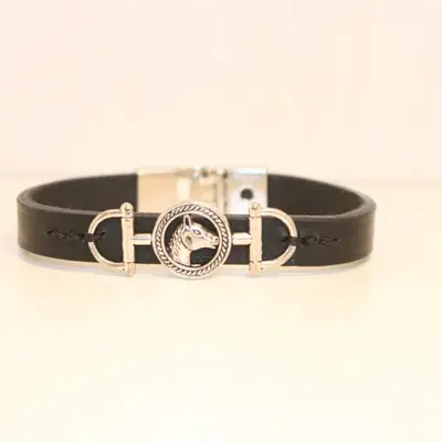 Horse's head leather bracelet 1