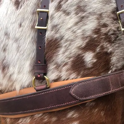 Western saddle breeching strap without crupper 2
