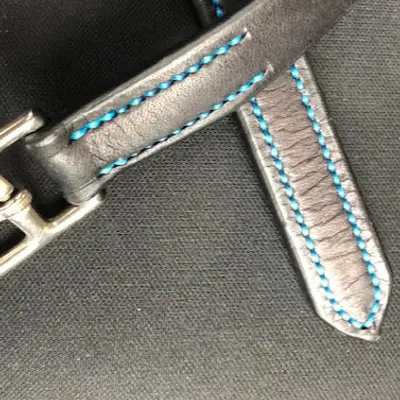 Stretched leather stirrup leathers 3