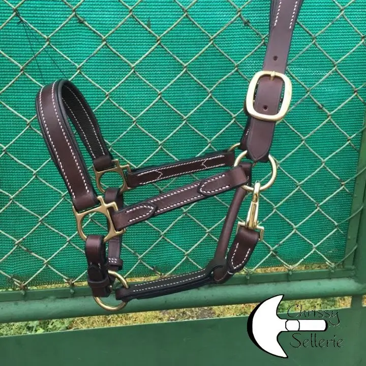Full grain leather halter