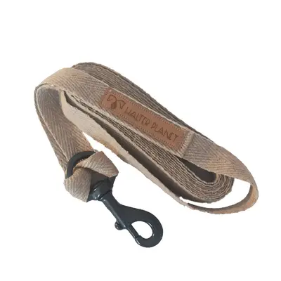 Flat natural hemp lead rope 1