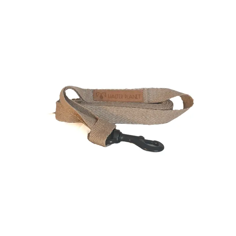 Flat natural hemp lead rope 2