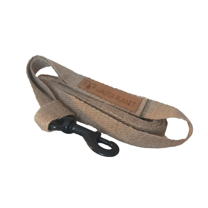 Flat natural hemp lead rope 3