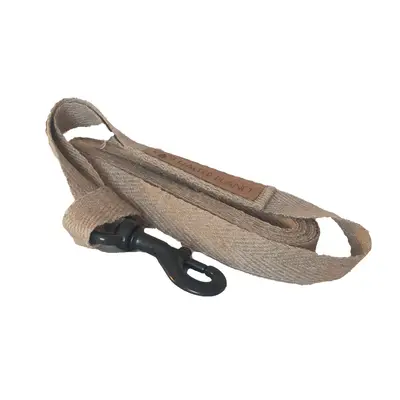 Flat natural hemp lead rope 4