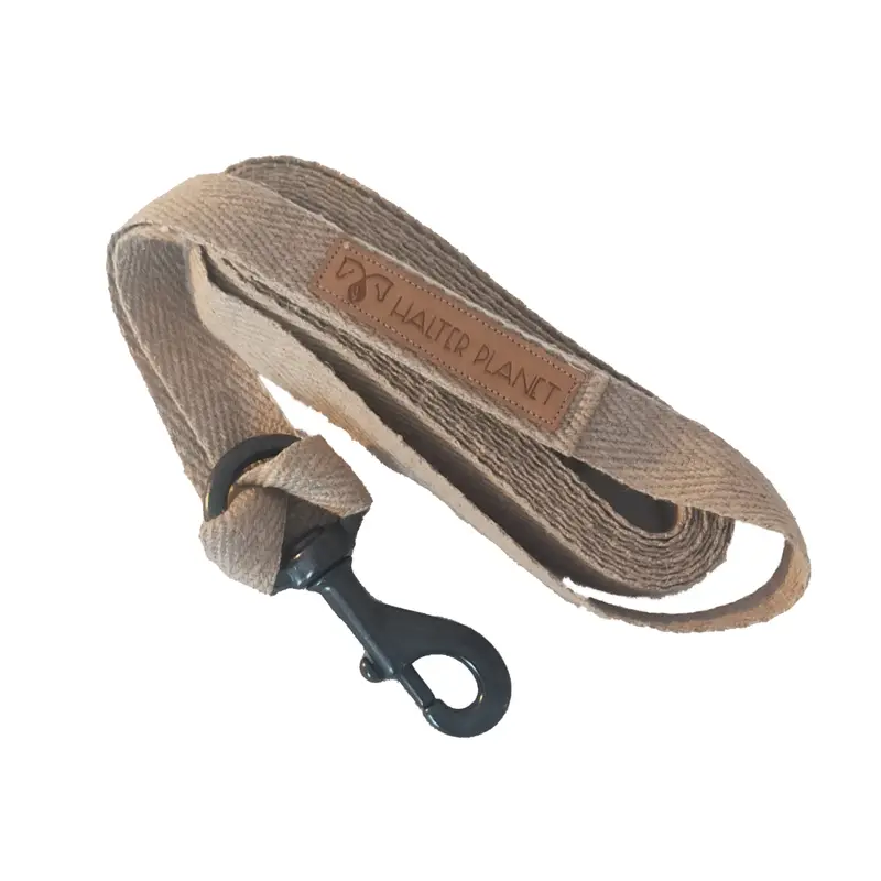 Flat natural hemp lead rope 5