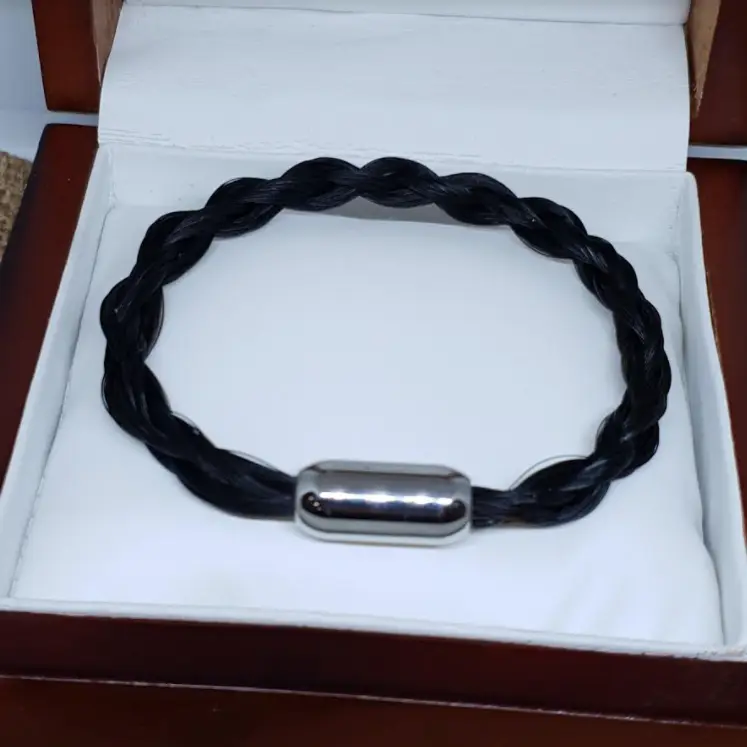 Bracelet en crin et acier "Pill" 3