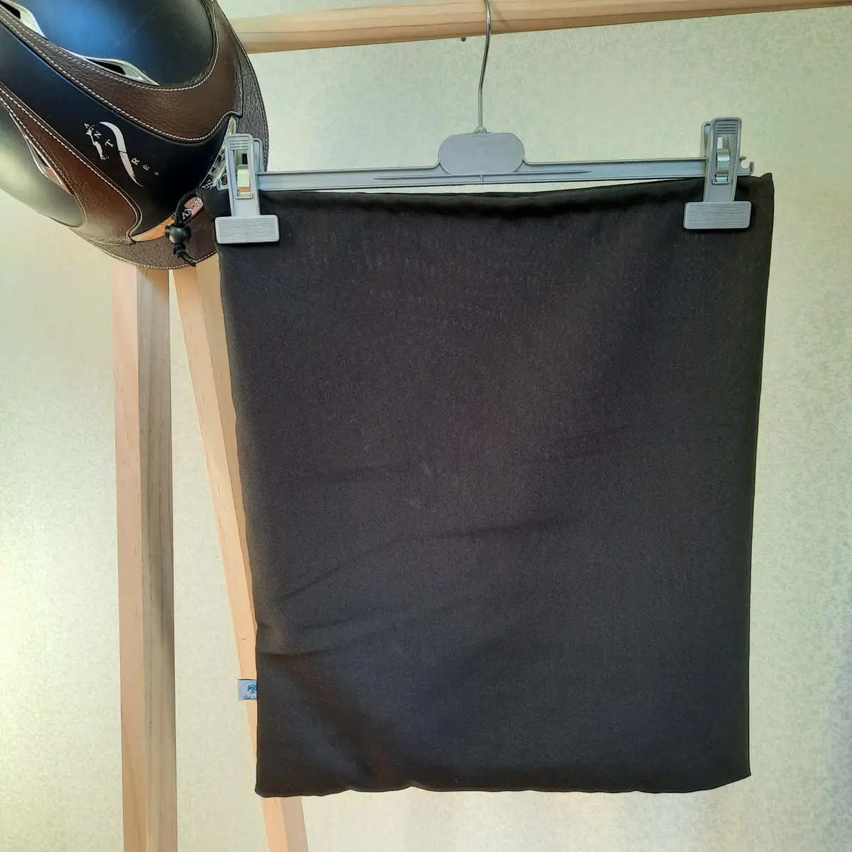 Plain black helmet bag