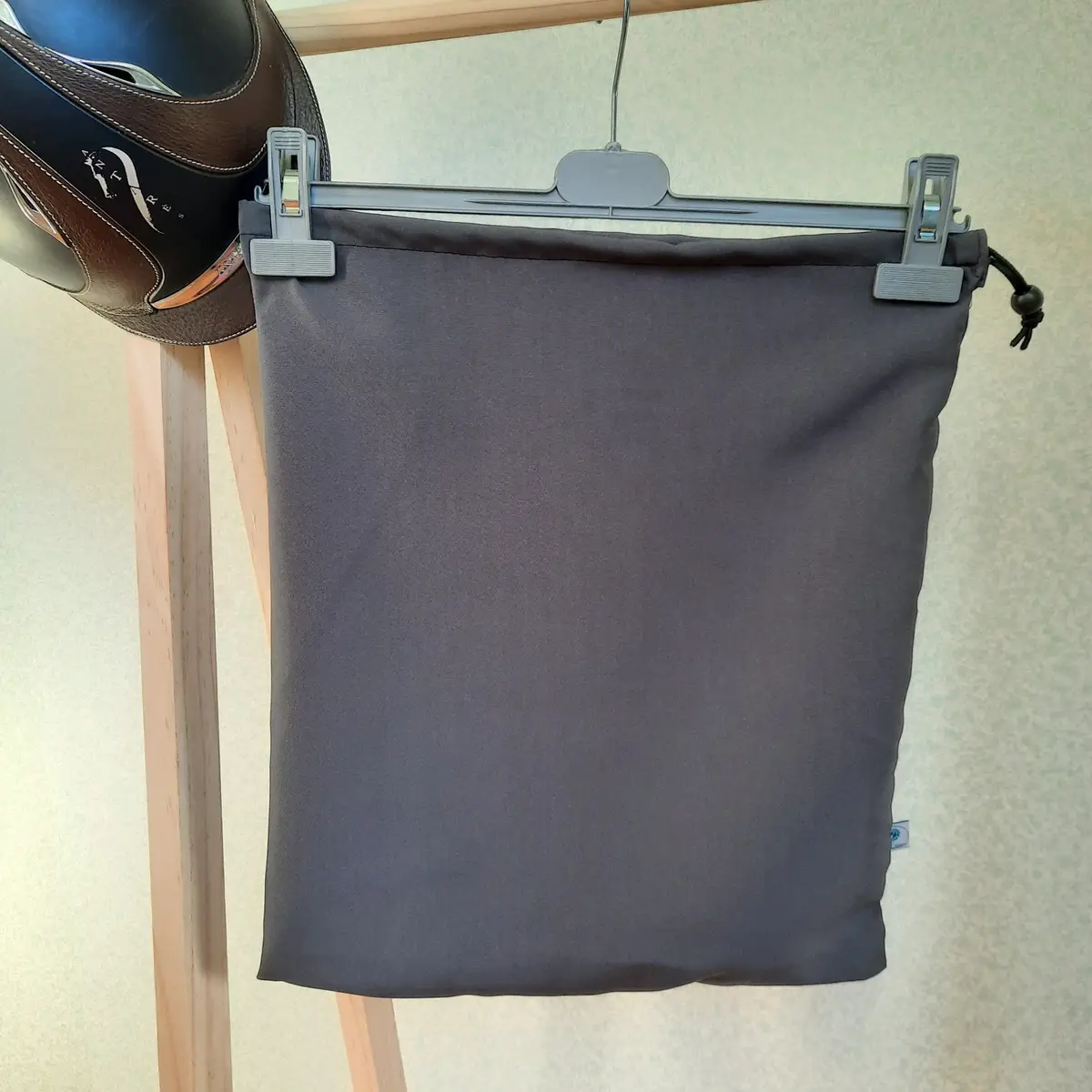Plain grey helmet bag