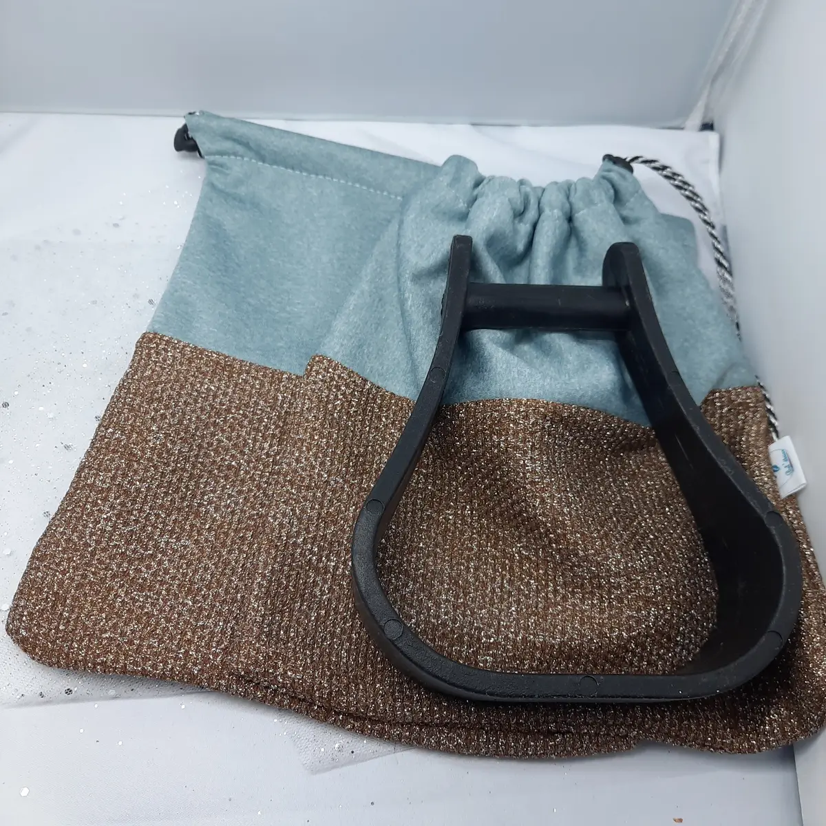 Pochettes / housses d'étriers bi marron gris