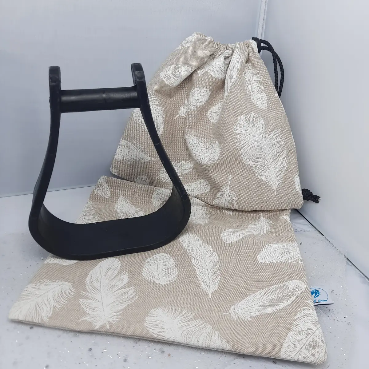 Feathers stirrup bags/covers
