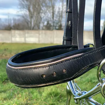 Hand-stitched dressage bridle 3