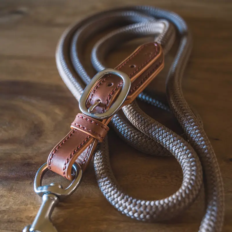 Luxury 2.2 m leather lead rope 2
