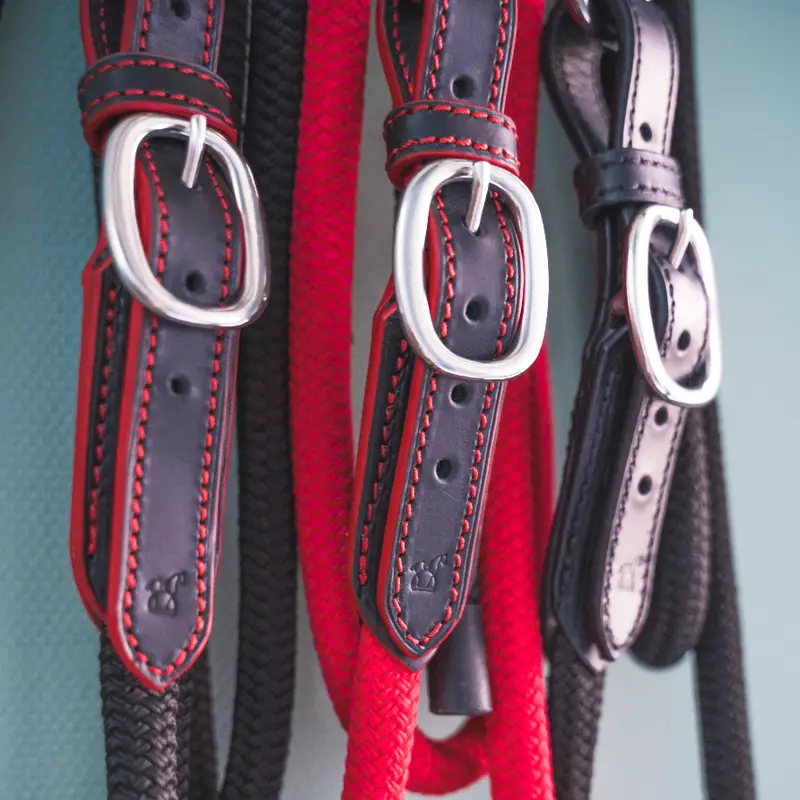 Luxury leather lead rope: natural horsemanship or trail riding, 3.7 m