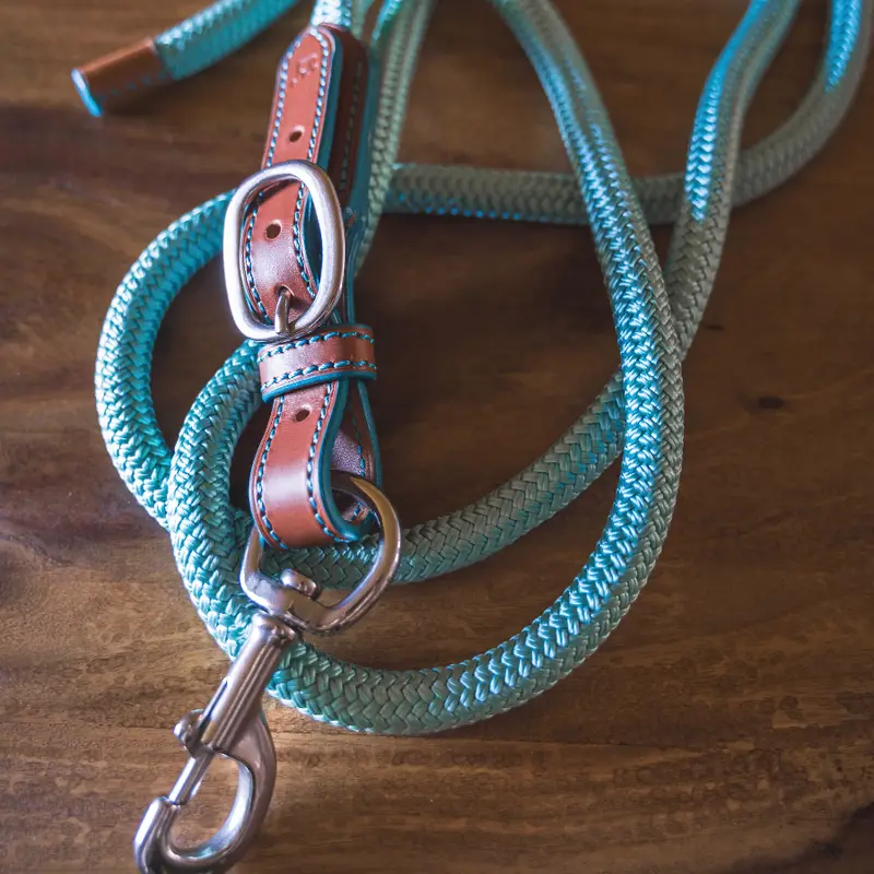 Luxury 9 m leather lead rope 2