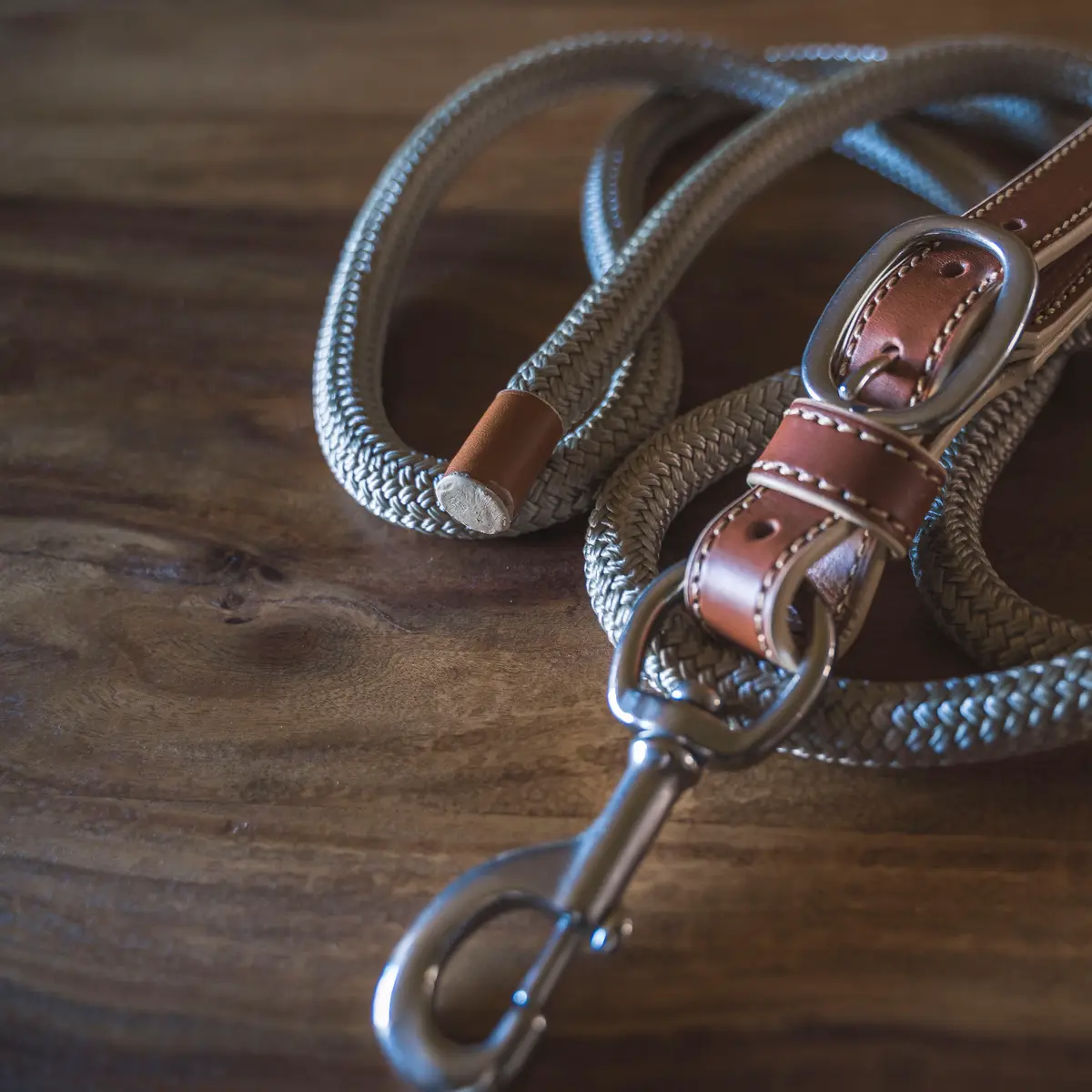 Luxury 9 m leather lead rope 3