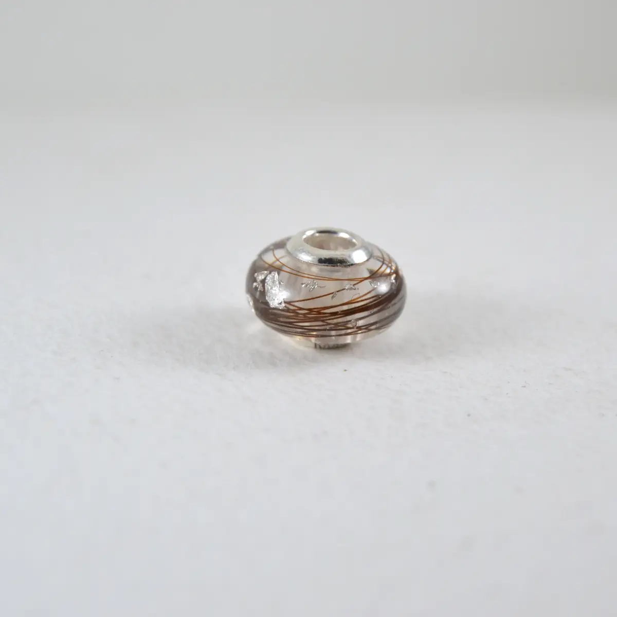 Silver classic horse hair charm bead