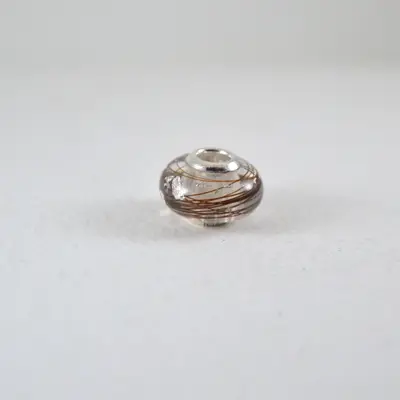 Silver classic horse hair charm bead 1