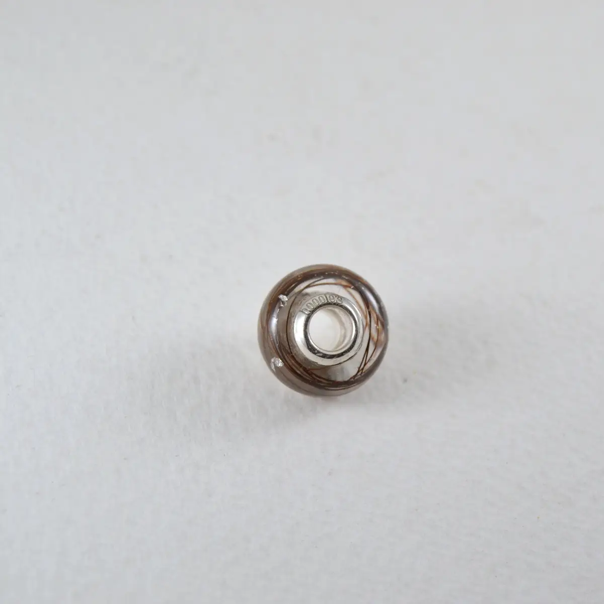 Silver classic horse hair charm bead 3