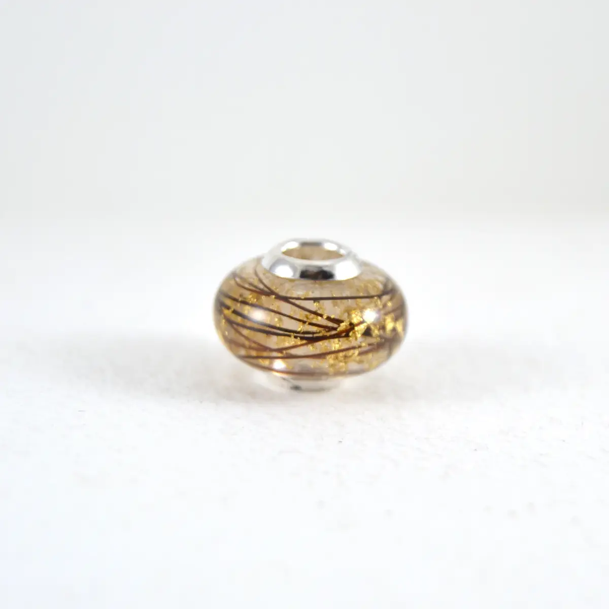 Gold classic horse hair charm bead
