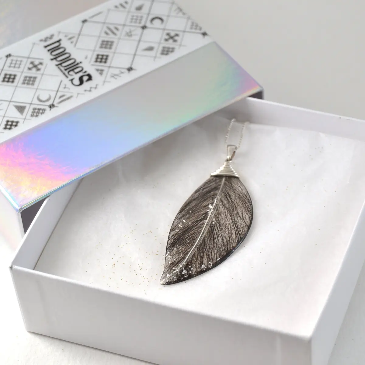 Horse hair feather necklace 2