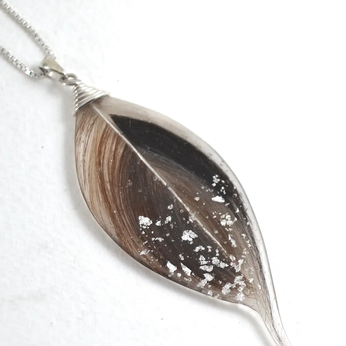 Horse hair feather necklace 3