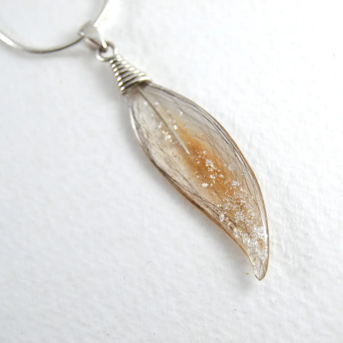 Horse hair feather necklace 4