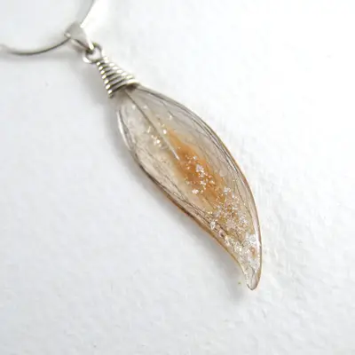 Horse hair feather necklace 4