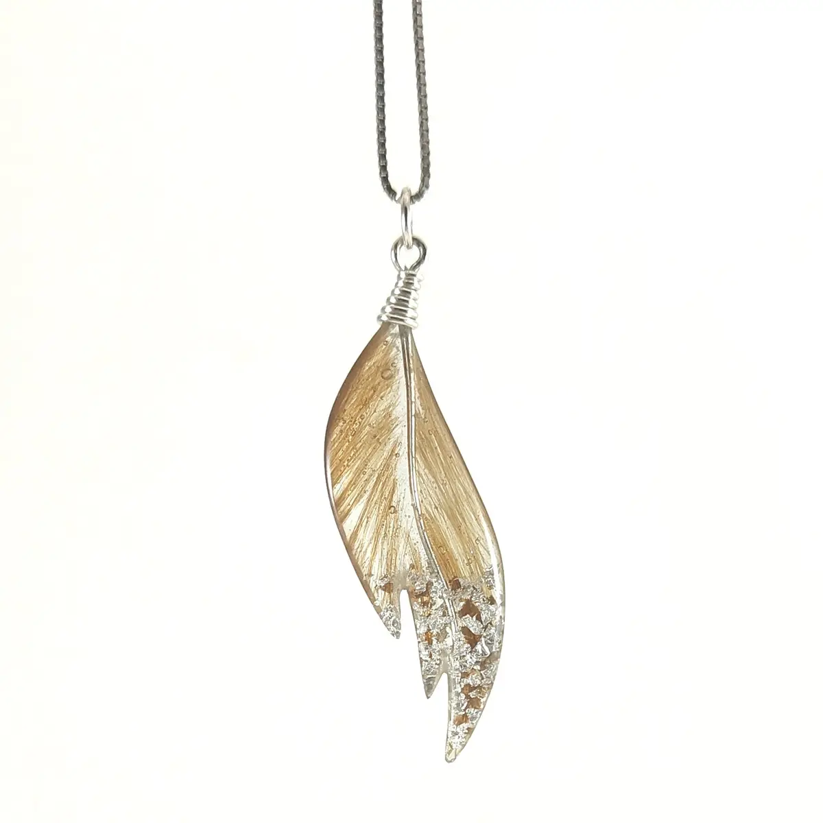 Horse hair feather necklace 5