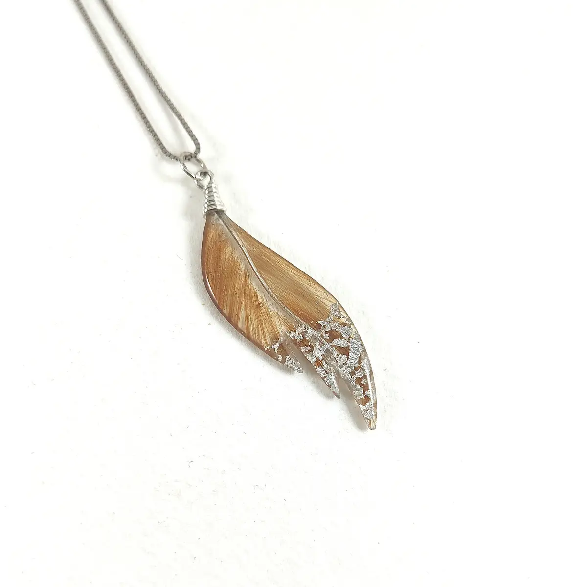 Horse hair feather necklace 6