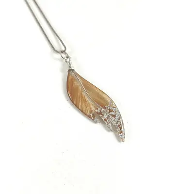Horse hair feather necklace 6