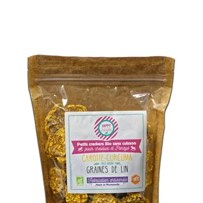 Linseed Carrot and Turmeric crackers