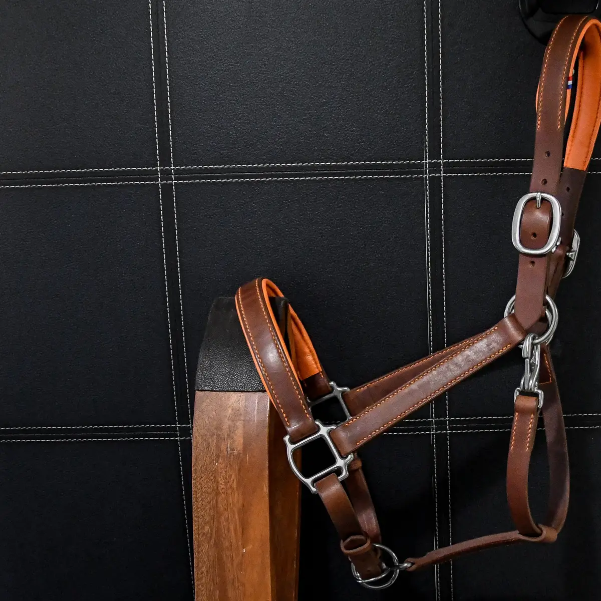 Licol en cuir cousu main