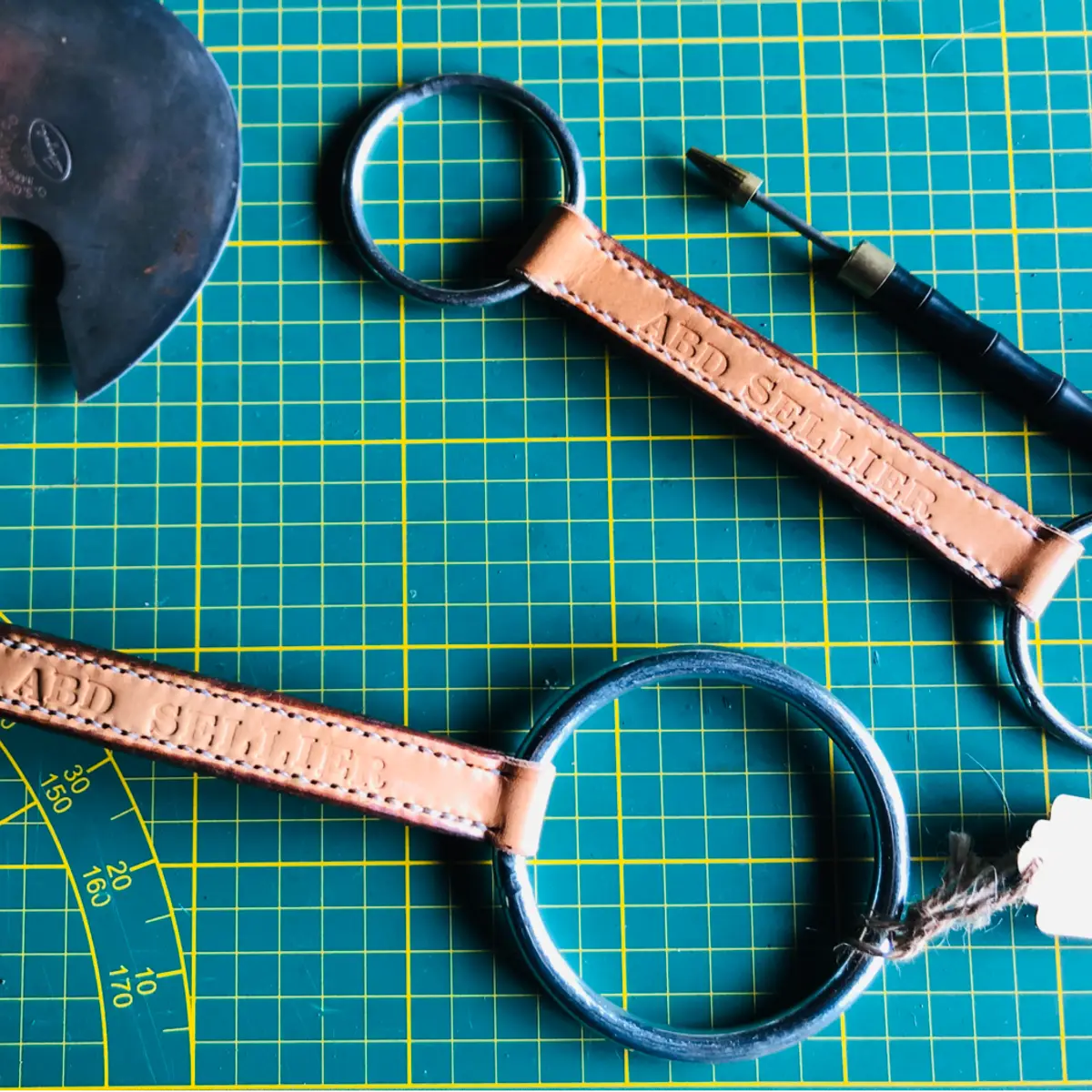 Flat leather bit - 80mm rings