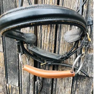 Natural round leather bit 2