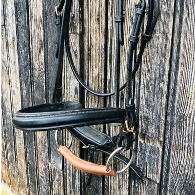 Natural round leather bit 4